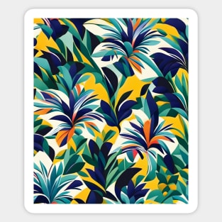 White Irises Abstract Fantasy Sticker